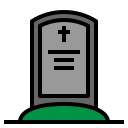 external cemetery-urban-element-and-buildings-filled-outline-icons-pause-08 icon