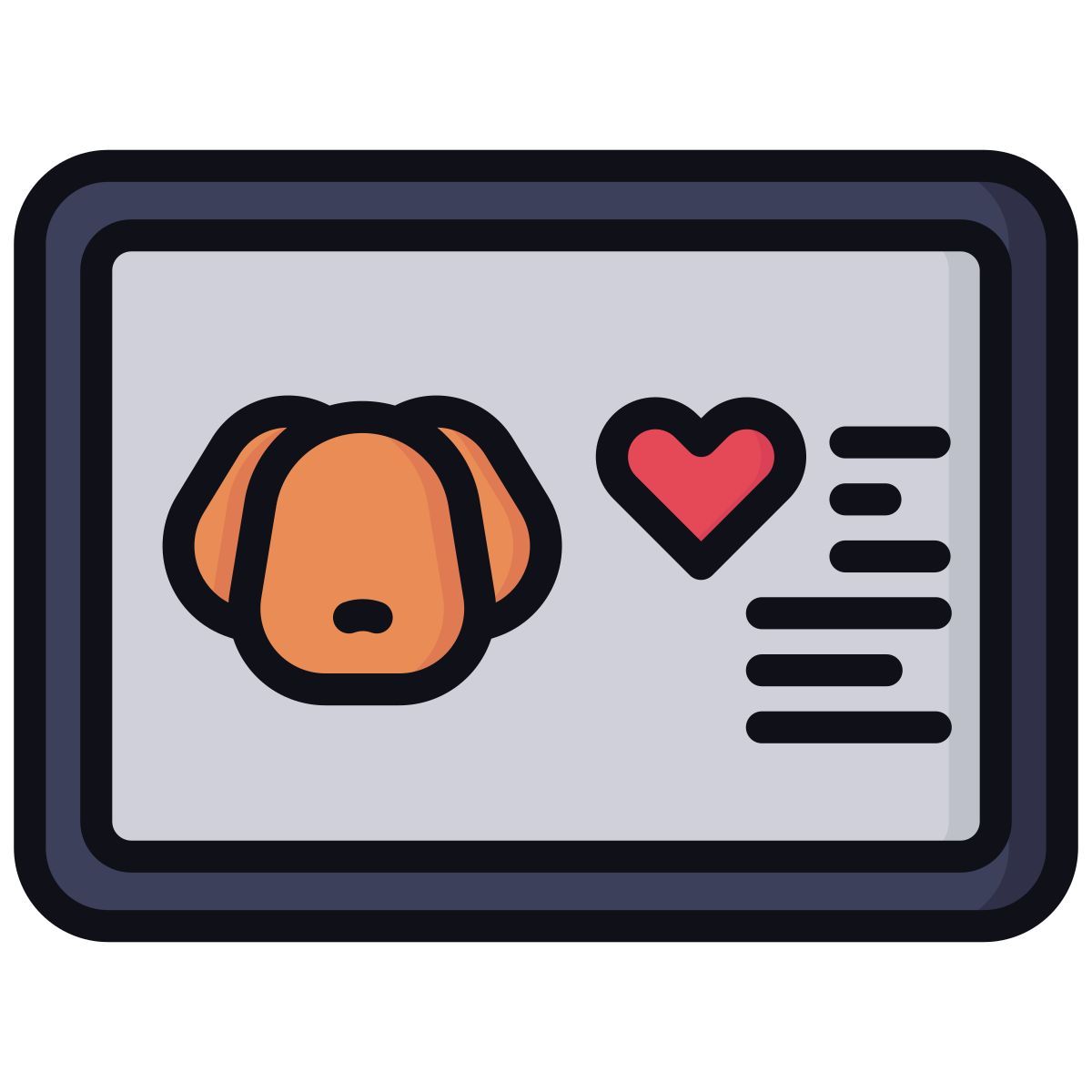 pet medical card icon