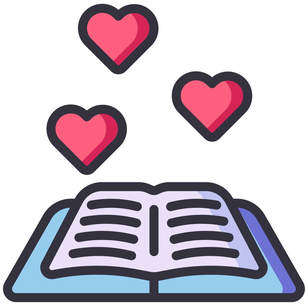 romantic book icon
