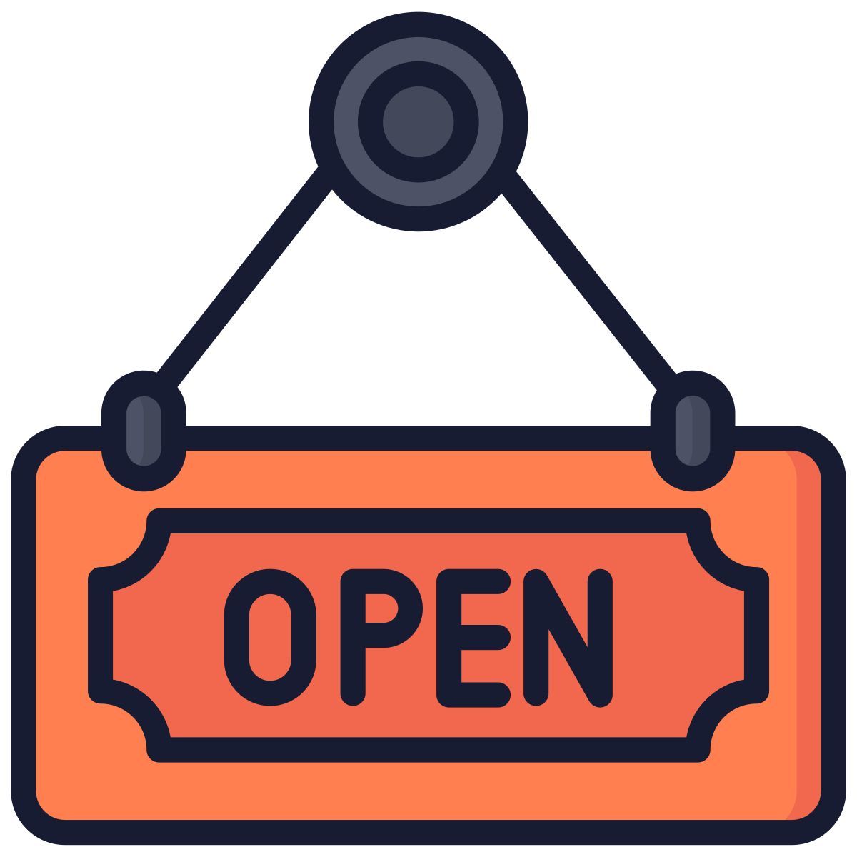 schild „geöffnet“ icon