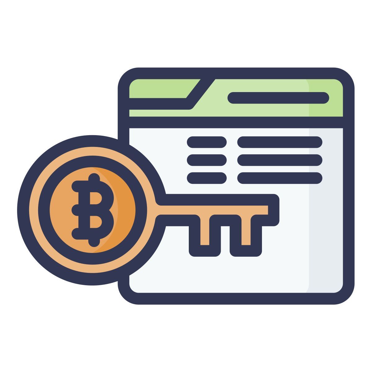 bitcoin platform access icon