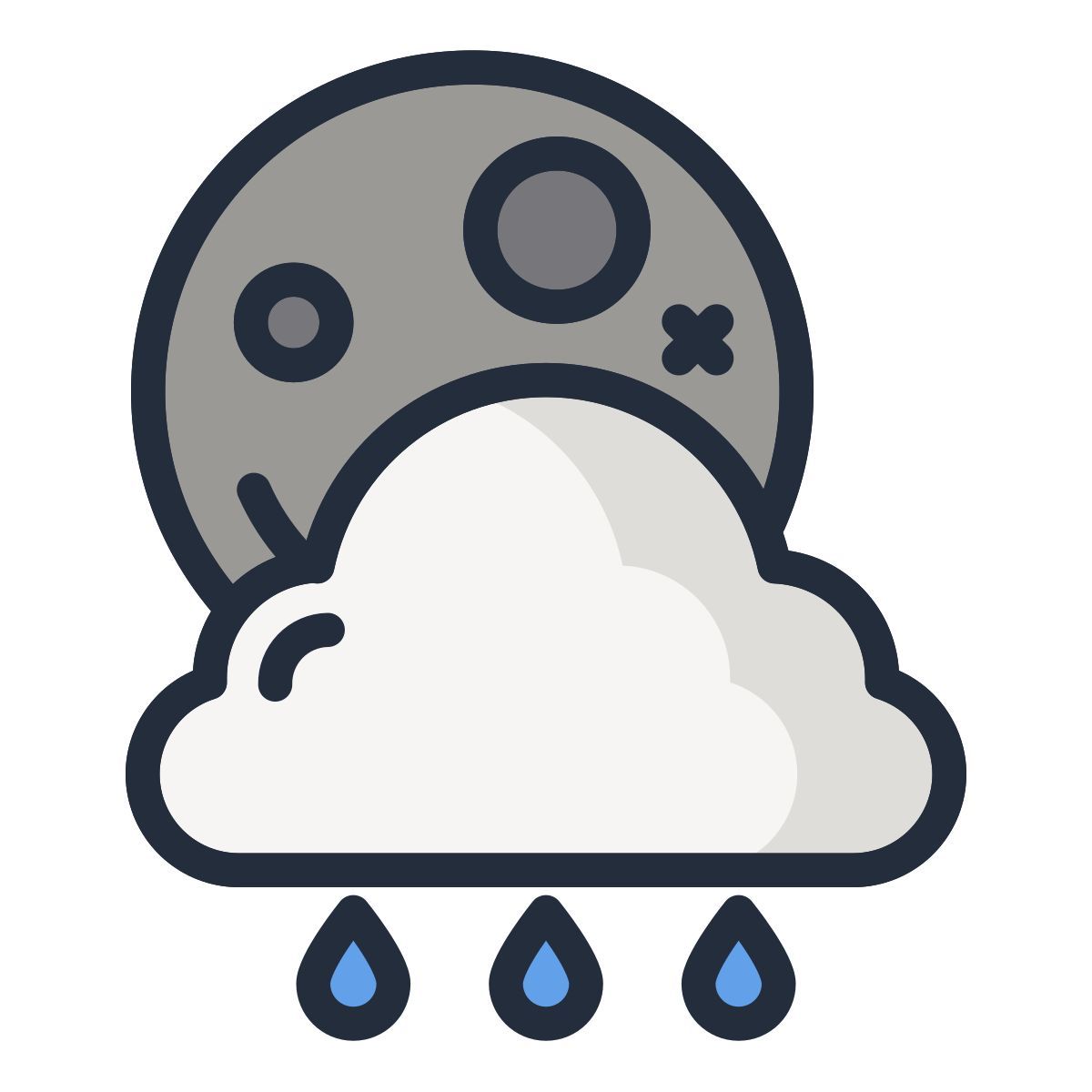 notte parzialmente nuvolosa icon