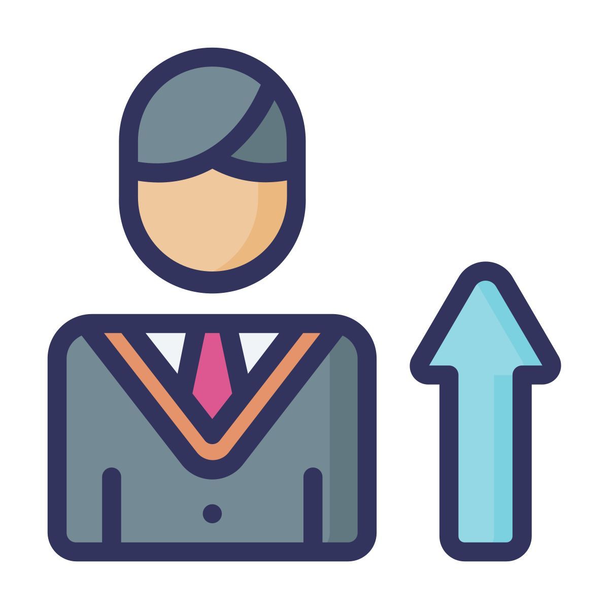 motivated employee icon