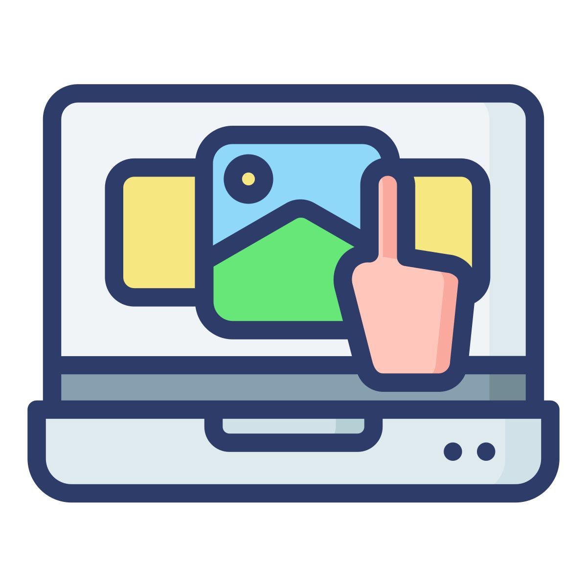 touchscreen smartphone icon