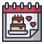 external birthday-calendar-filled-outline-lima-studio icon