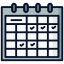 external calendar-fitness-filled-outline-lima-studio icon