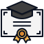 external certificate-university-filled-outline-lima-studio icon
