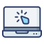 external click-laptop-filled-outline-lima-studio icon