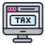 external monitor-taxes-filled-outline-lima-studio icon
