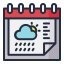 external rain-calendar-filled-outline-lima-studio icon