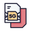 external sim-5g-signal-filled-outline-lima-studio icon