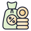 external bag-taxes-filled-outline-lima-studio-2 icon