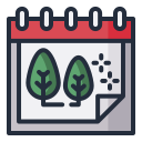 external forest-calendar-filled-outline-lima-studio icon