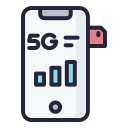 external phone-5g-signal-filled-outline-lima-studio-3 icon