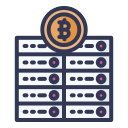 external server-cryptocurrency-filled-outline-lima-studio icon
