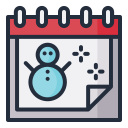 external snowman-calendar-filled-outline-lima-studio icon