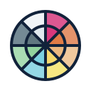 external wheel-design-thinking-filled-outline-lima-studio icon