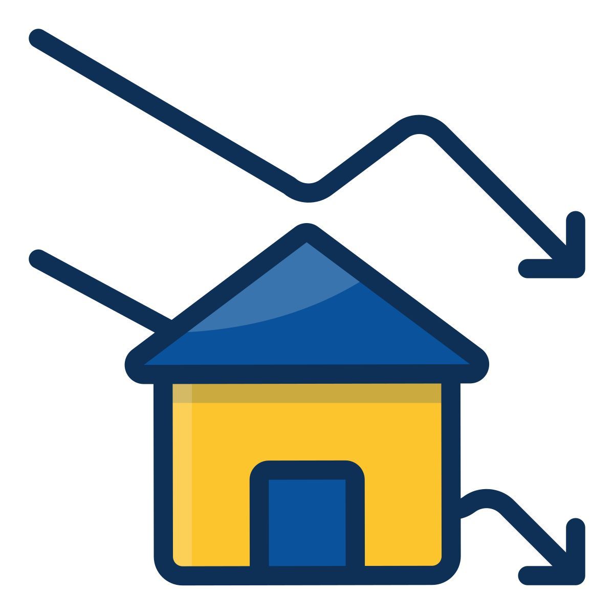 house prices drop icon