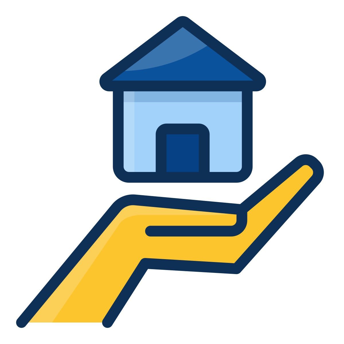 house on hand icon
