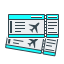 external airplane-tickets-travel-hotels-filled-outline-perfect-kalash icon
