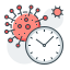 external clock-virus-coronavirus-filled-outline-perfect-kalash icon
