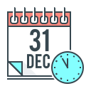 external calendar-christmas-and-new-year-filled-outline-perfect-kalash icon