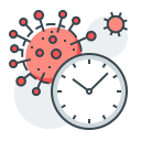 external clock-virus-coronavirus-filled-outline-perfect-kalash icon