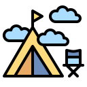 external camping-travel-filled-outline-satawat-anukul icon