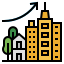 external city-climate-change-filled-outline-wichaiwi icon