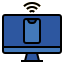 external computer-internet-of-things-filled-outline-wichaiwi icon