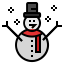 external snowman-christmas-filled-outline-wichaiwi icon