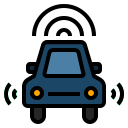 external car-technologies-disruption-filled-outline-wichaiwi icon