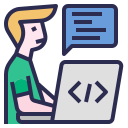 external coding-workation-filled-outline-wichaiwi icon
