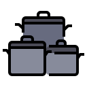 external cook-kitchen-and-cookware-filled-outline-wichaiwi icon