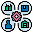 external factory-business-continuity-plan-filled-outline-wichaiwi icon