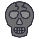external skull-halloween-filled-outline-wichaiwi icon