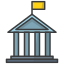 external bank-buildings-filled-outlines-amoghdesign icon