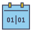 external calendar-happy-new-year-filled-outlines-amoghdesign icon