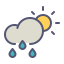 external cloud-spring-filled-outlines-amoghdesign icon