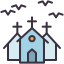 external house-halloween-fill-filled-outlines-amoghdesign icon