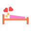 external bed-valentines-day-flat-amoghdesign icon