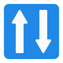 external Two-Way-traffic-signs-flat-bartama-graphic icon