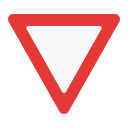 external Yield-traffic-signs-flat-bartama-graphic icon