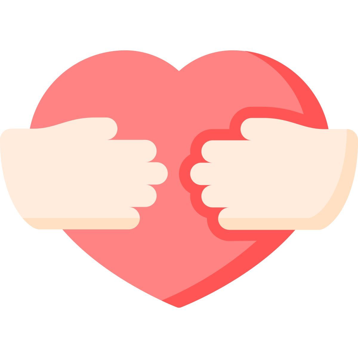 manos sosteniendo el corazón icon
