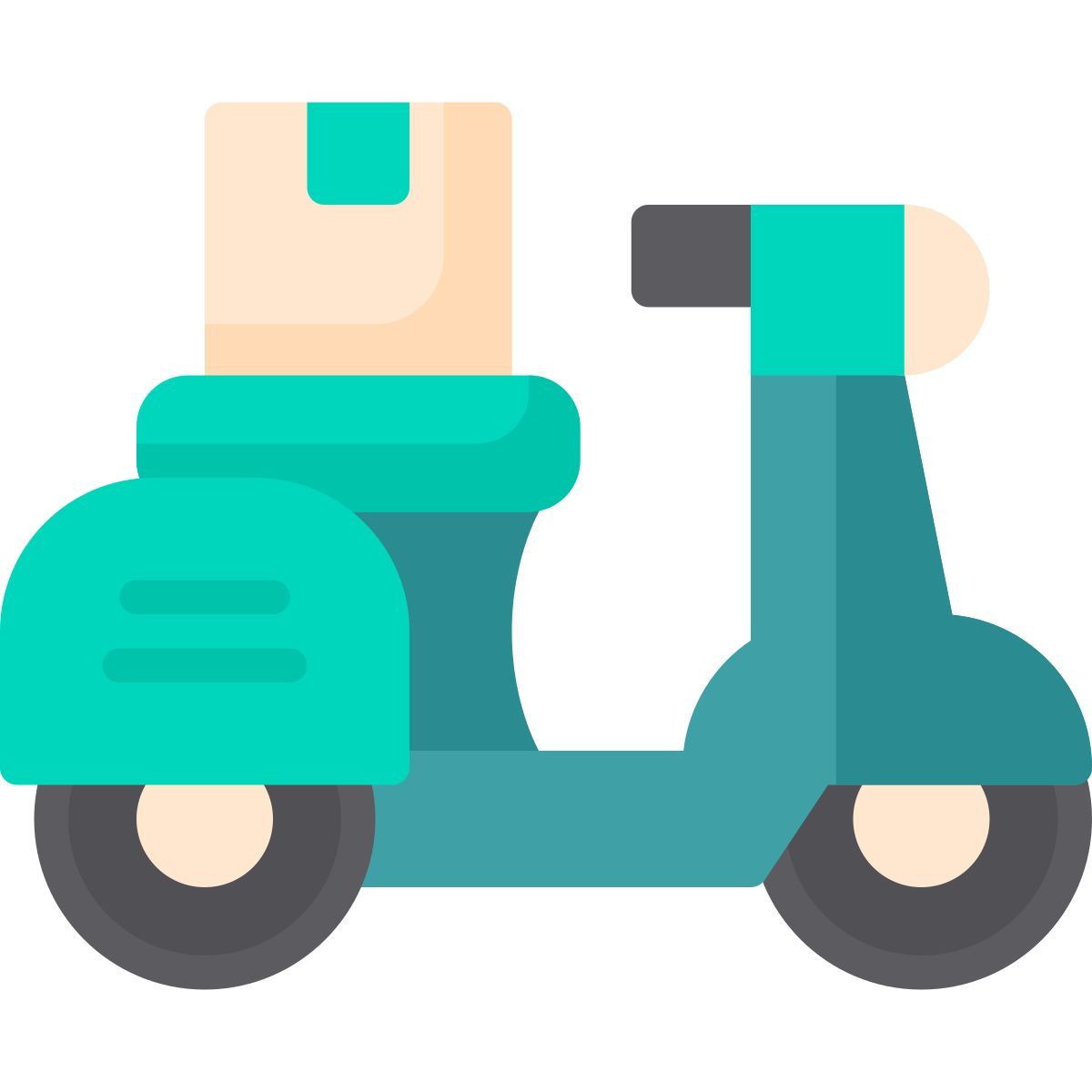 delivery motorbike icon