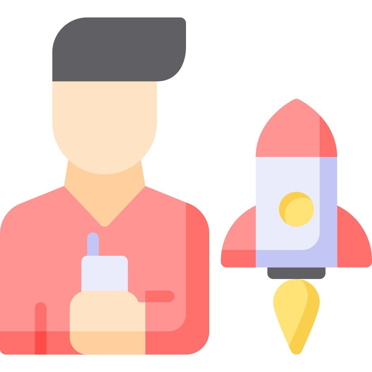 programmer launching new project icon