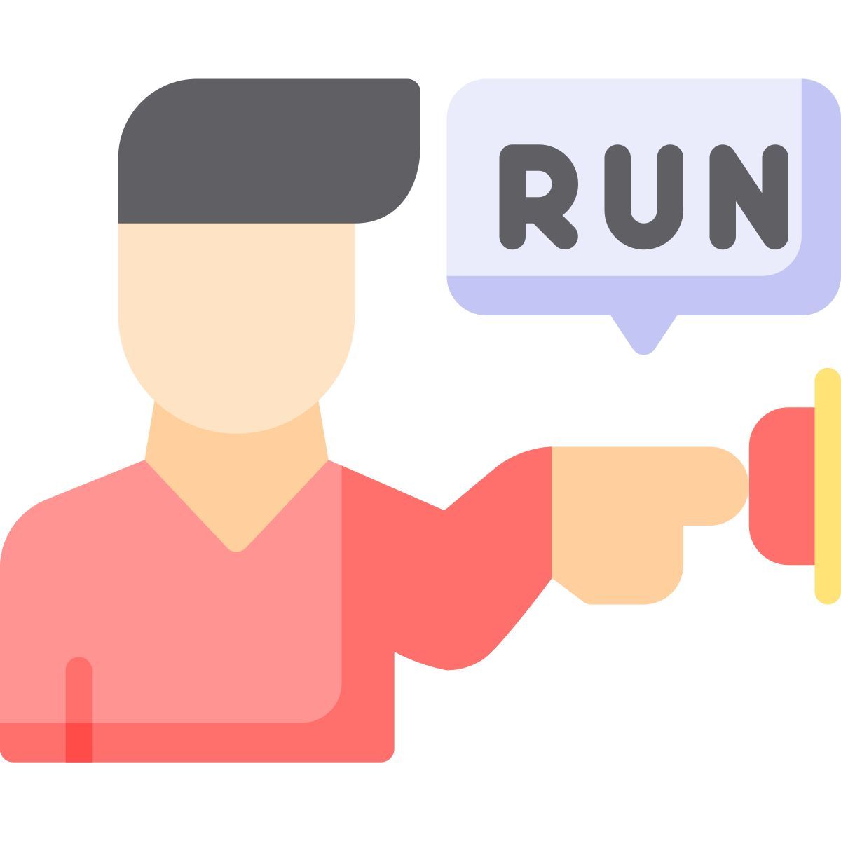 programmer pressing button icon