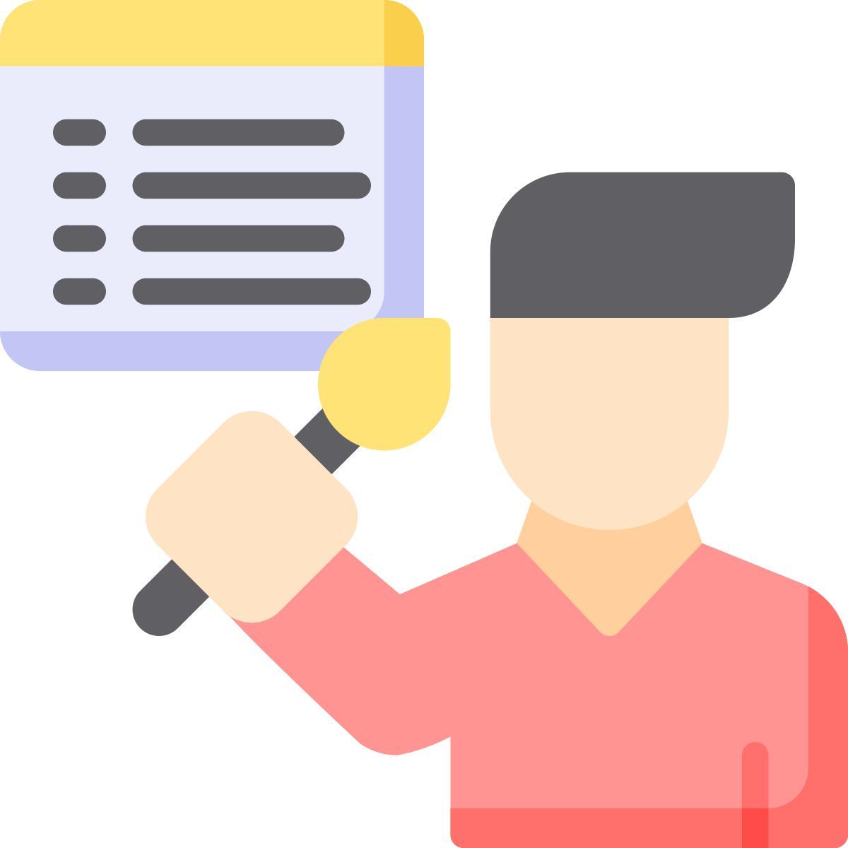 programmer showing presentation icon