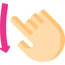external Flick-Down-hand-gestures-on-ipad-flat-berkahicon icon