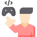 external Programmer-With-Game-Controller-programmer-avatars-flat-berkahicon icon